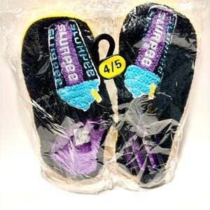 Slurpee | NWOT Plush Slippers - Small or Large - Black/Blue/Purple